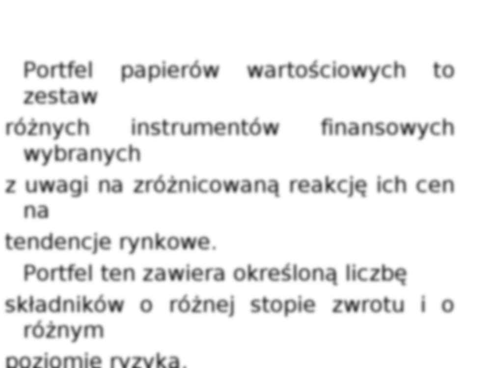 Portfele agresywne  (akcyjne)  na podstawie funduszy inwestycyjnych akcji - Papier wartościowy - strona 2