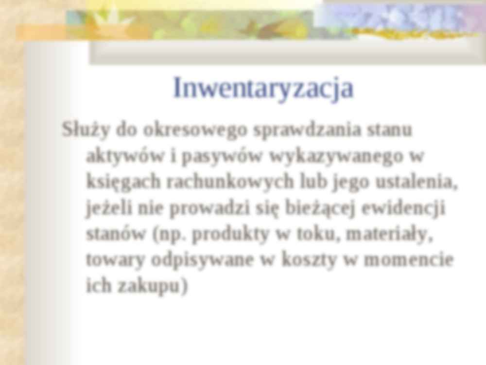 Inwentaryzacja i rekompensata - strona 2