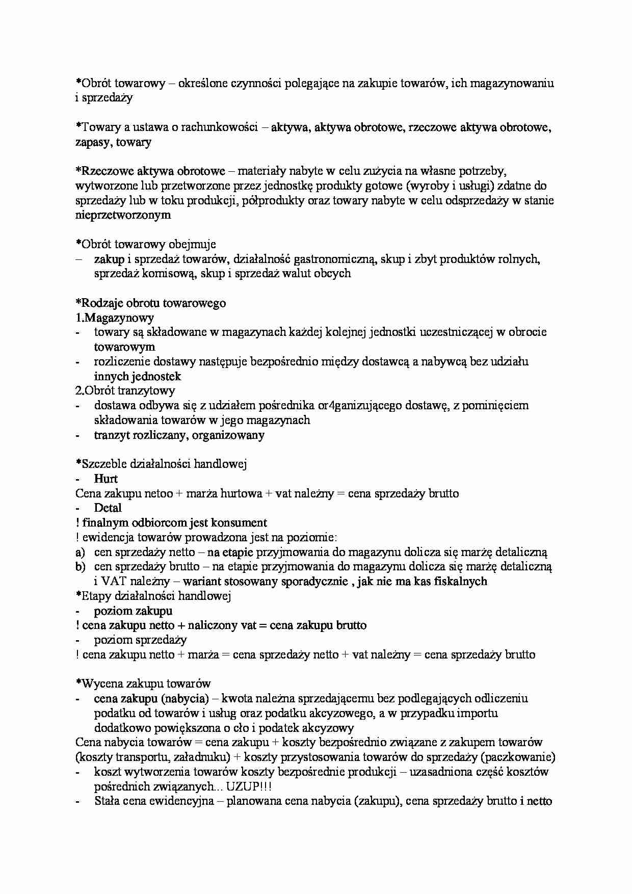 Obrót towarowy - strona 1