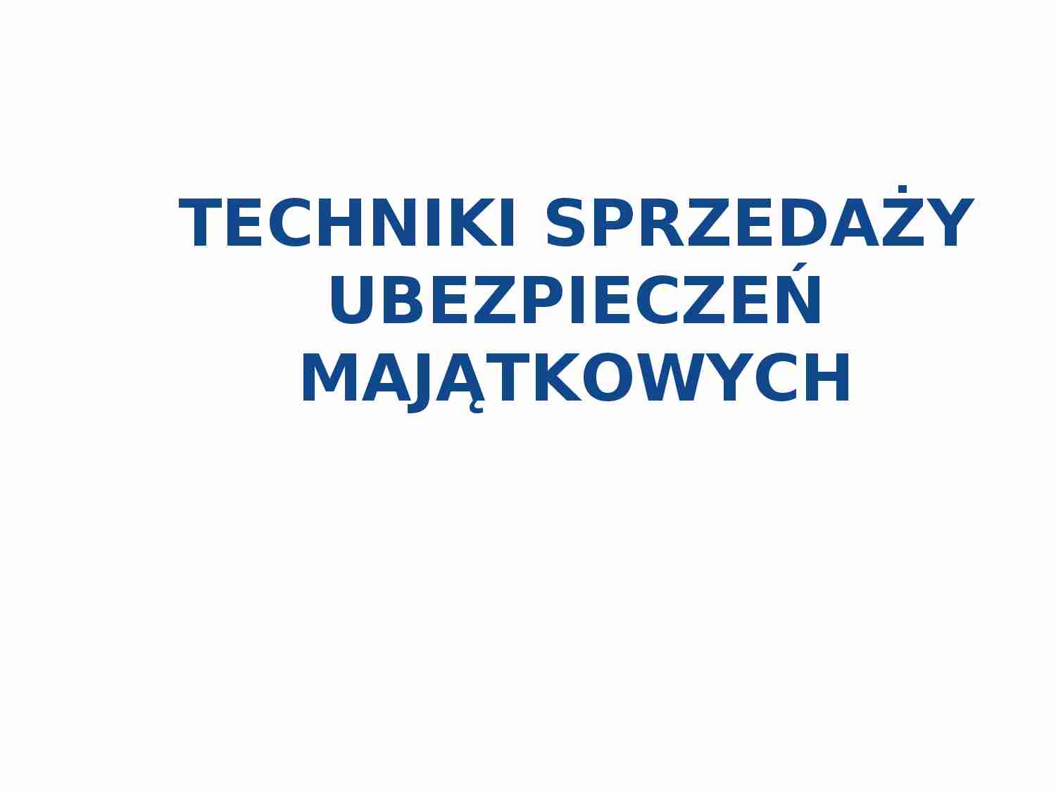 Ubezpieczenia majątkowe- prezentacja - strona 1