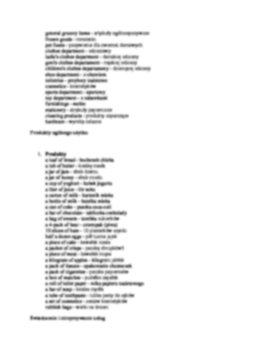 słówka - zakupy i usługi - strona 2