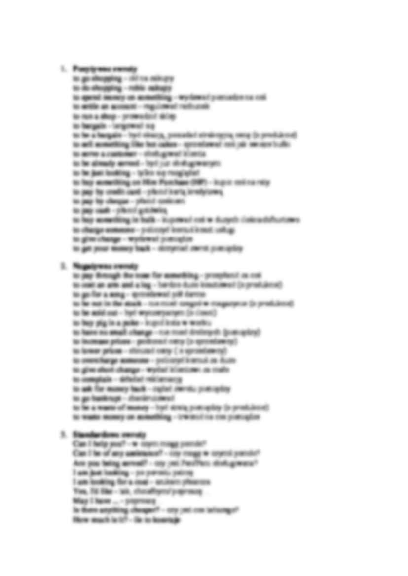 słówka - zakupy i usługi - strona 3