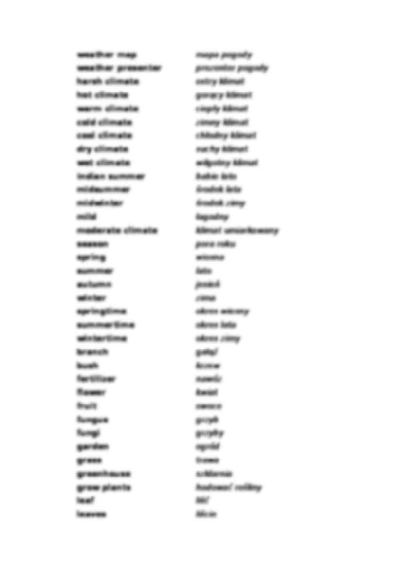 Świat przyrody - słówka - strona 3