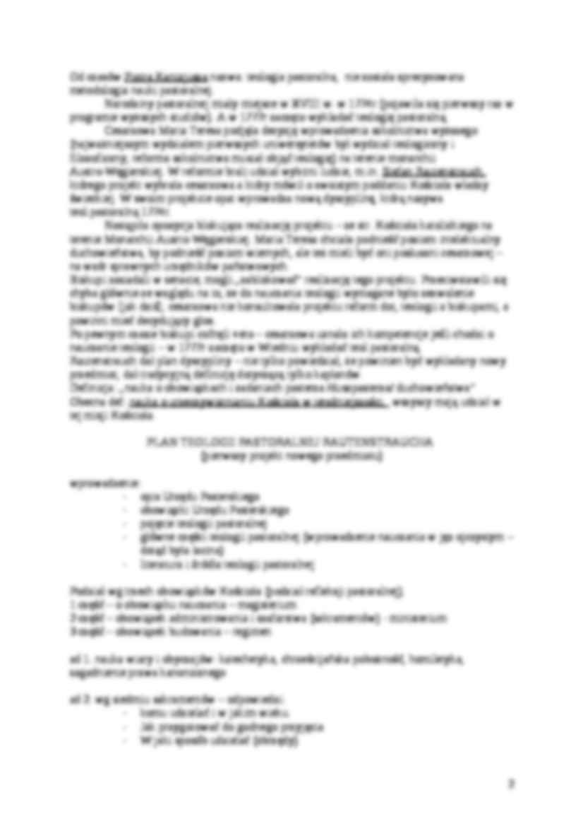 Teologia pastoralna - skrypt (semstr zimowy) - strona 2