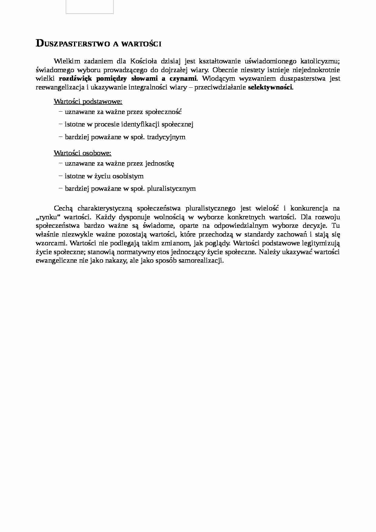 Teologia pastoralna - wykład 6 - strona 1