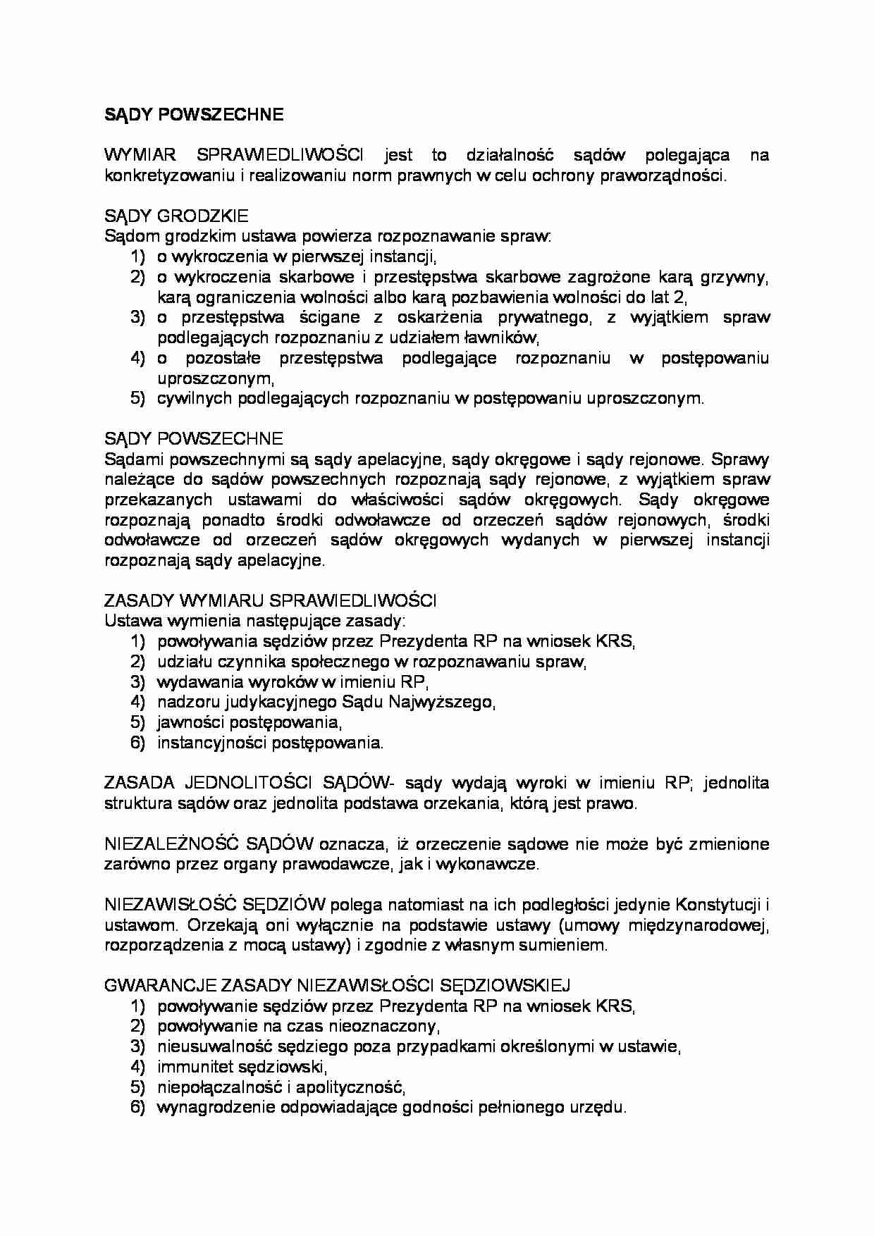 Sądy powszechne - strona 1