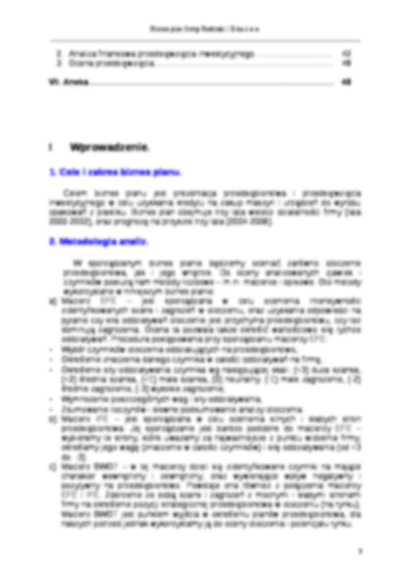 Firma produkująca opakowania - biznes plan - strona 3