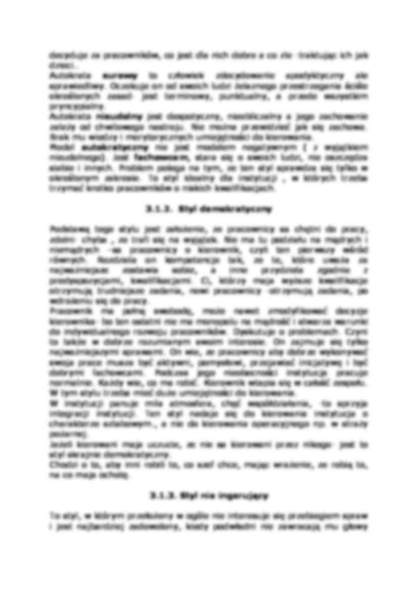 Typologia stylów kierownictwa - strona 2