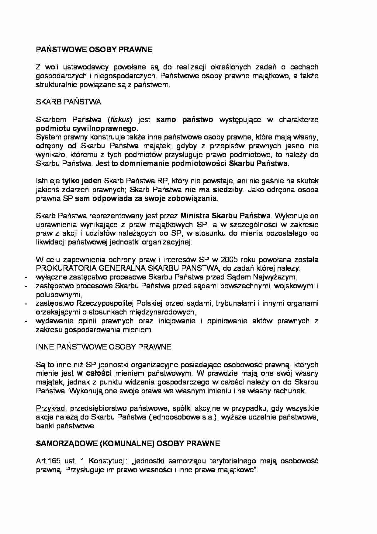 Państwowe osoby prawne - strona 1