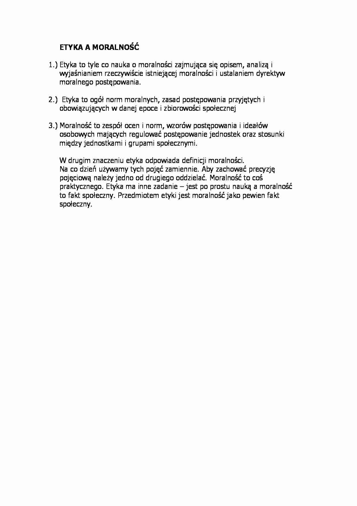 Etyka a moralność - strona 1