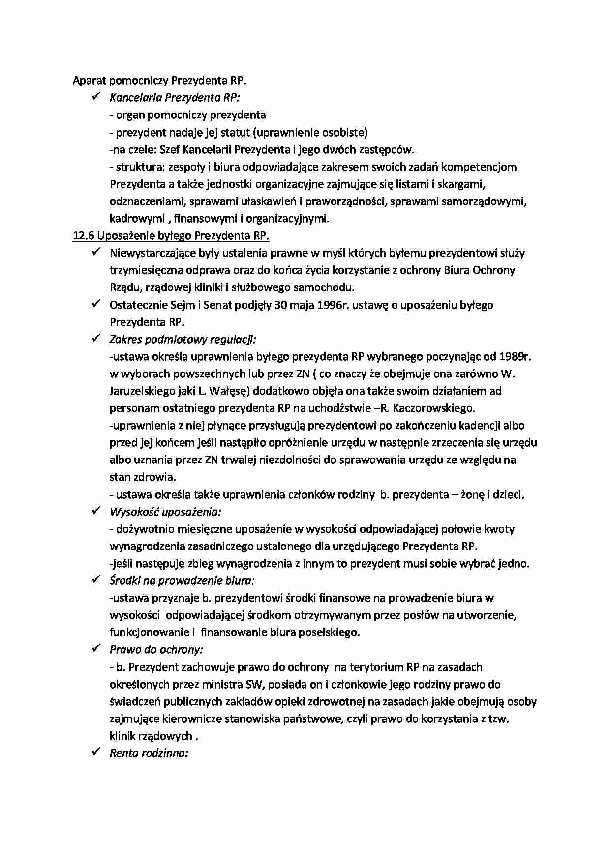 Aparat pomocniczy Prezydenta RP - strona 1