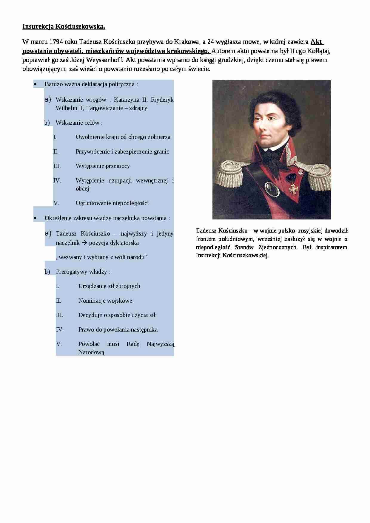 Insurekcja Kościuszkowska. - strona 1