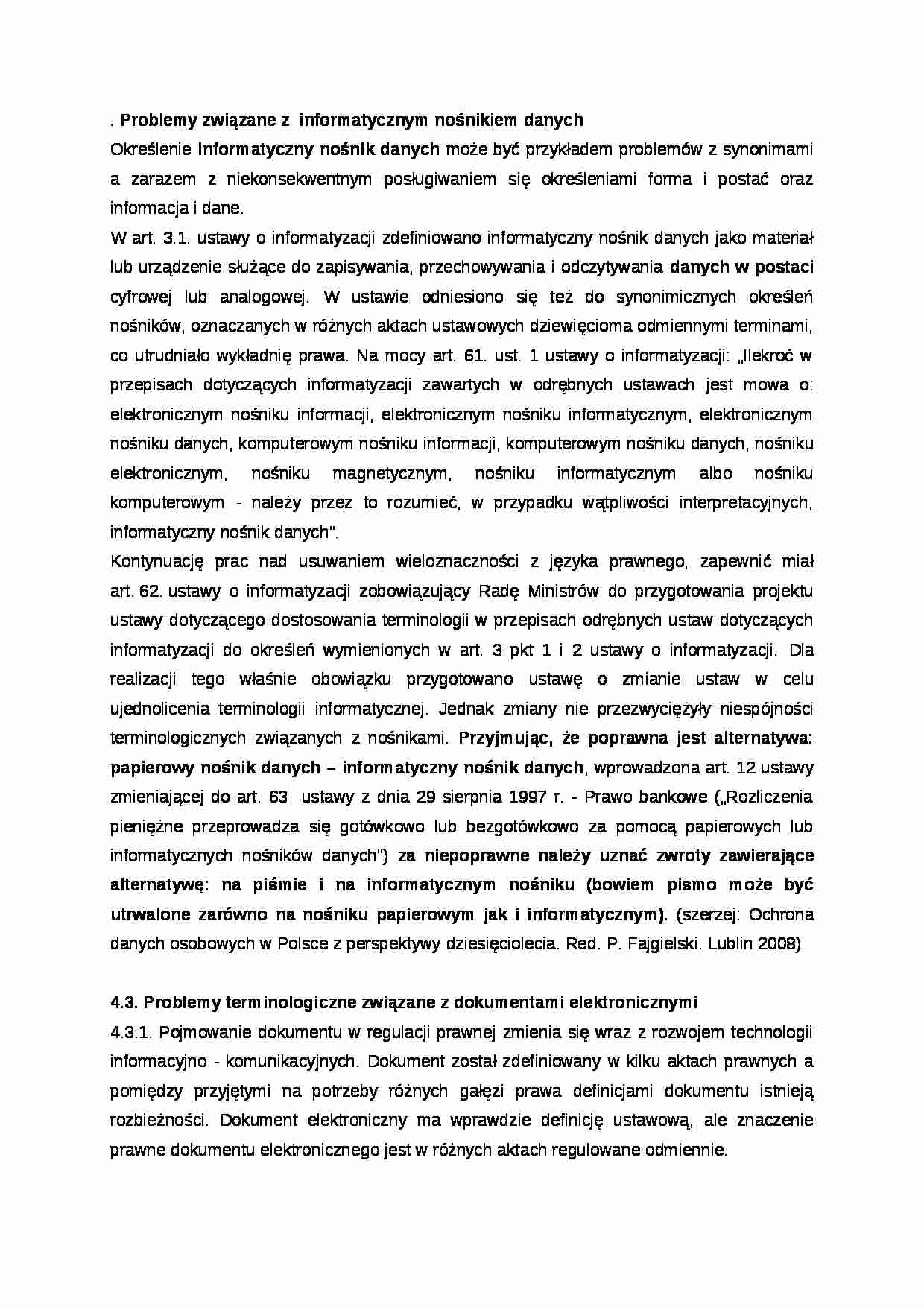 Problemy z informatycznymi nośnikami danych - strona 1