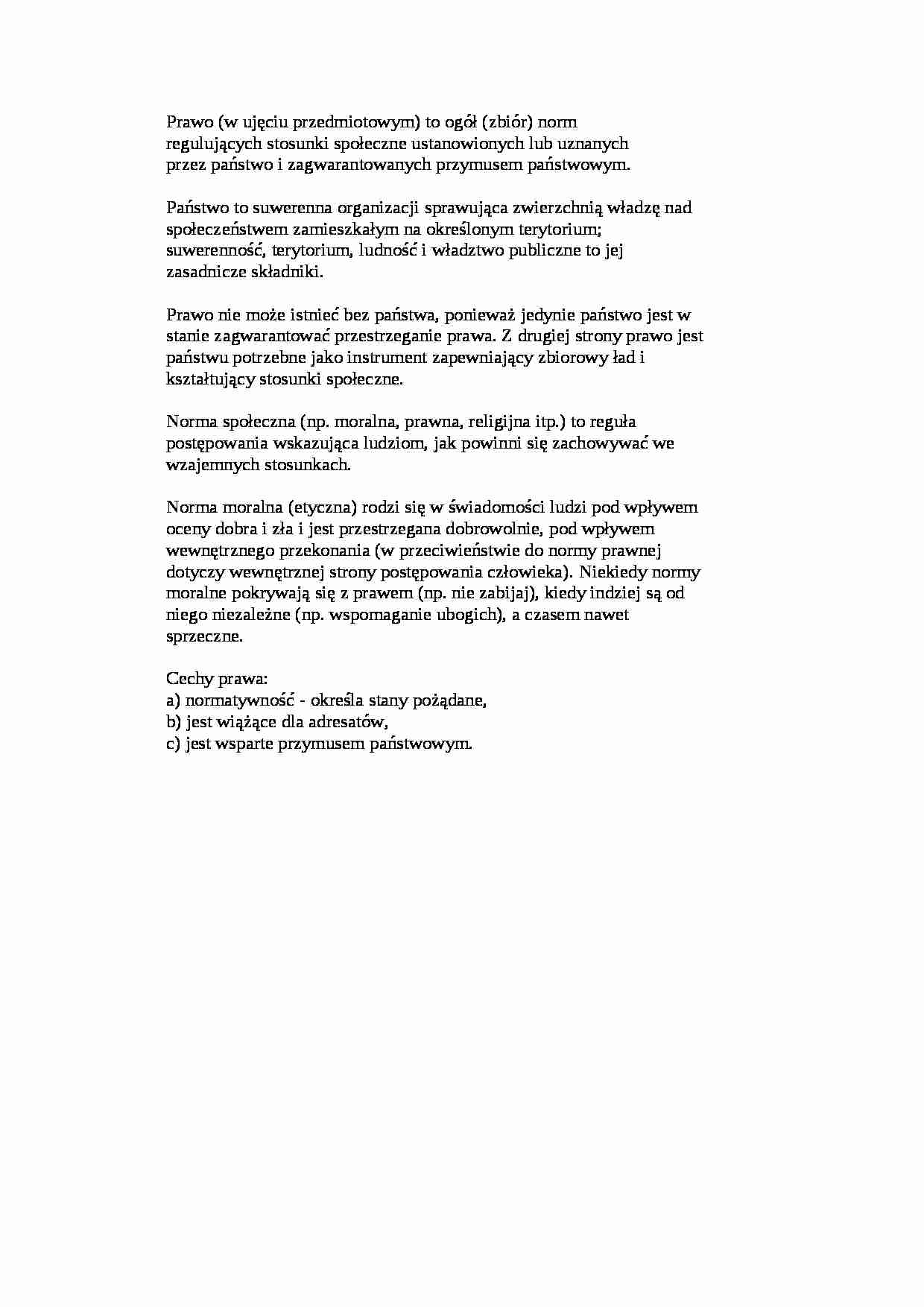 Pojecia prawa - strona 1