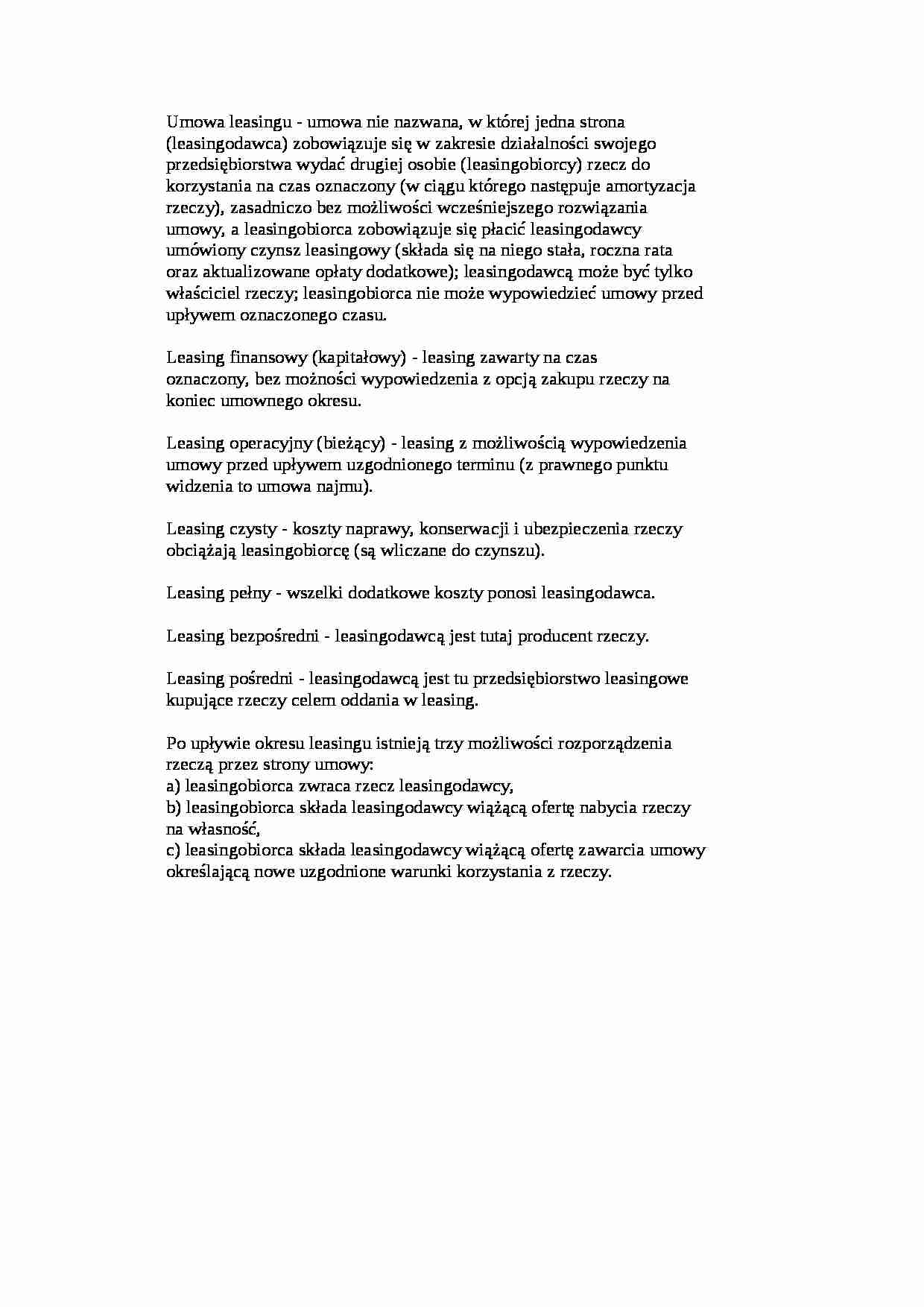 Umowa laesingu - strona 1