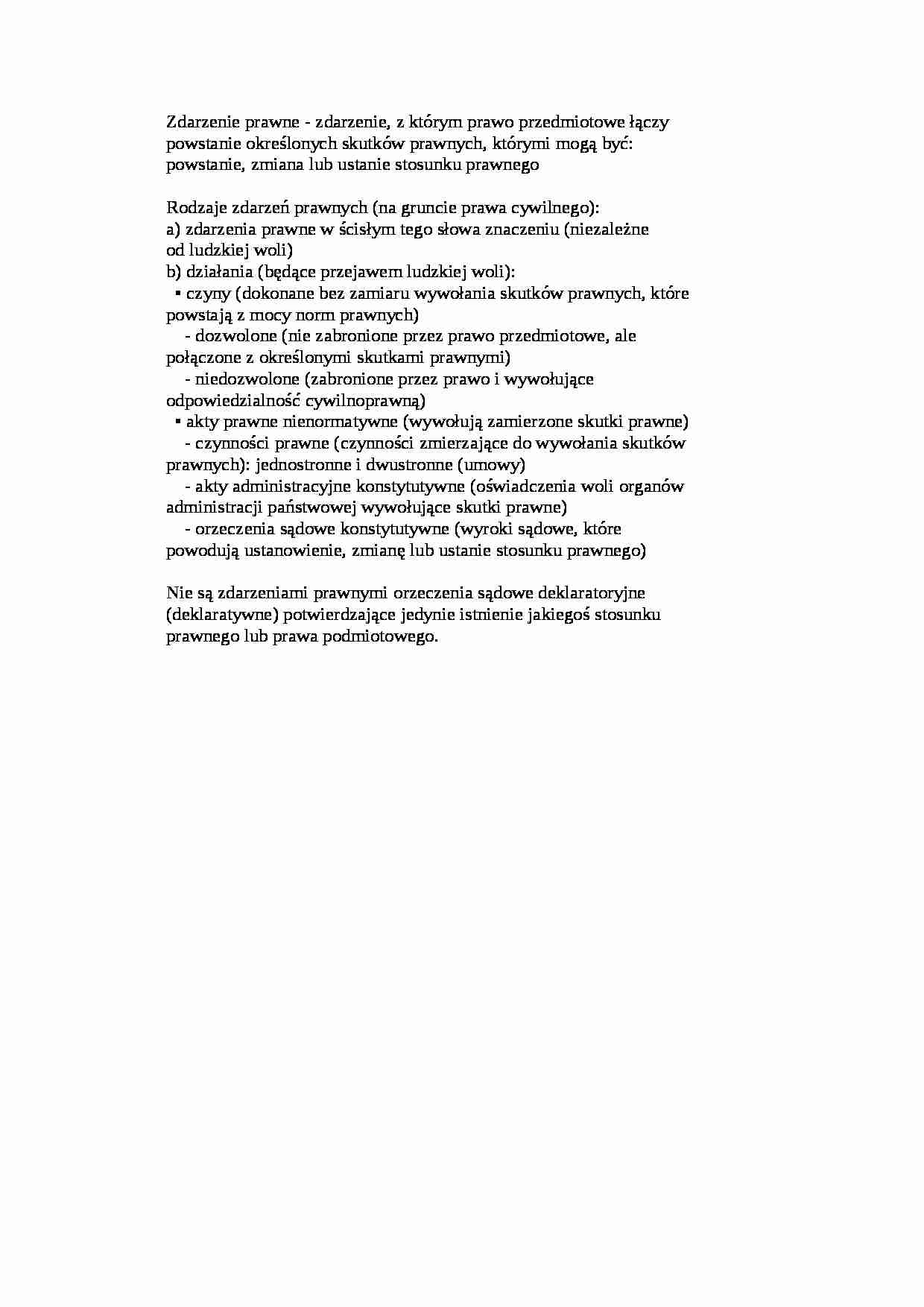 Zdarzenia prawne - strona 1