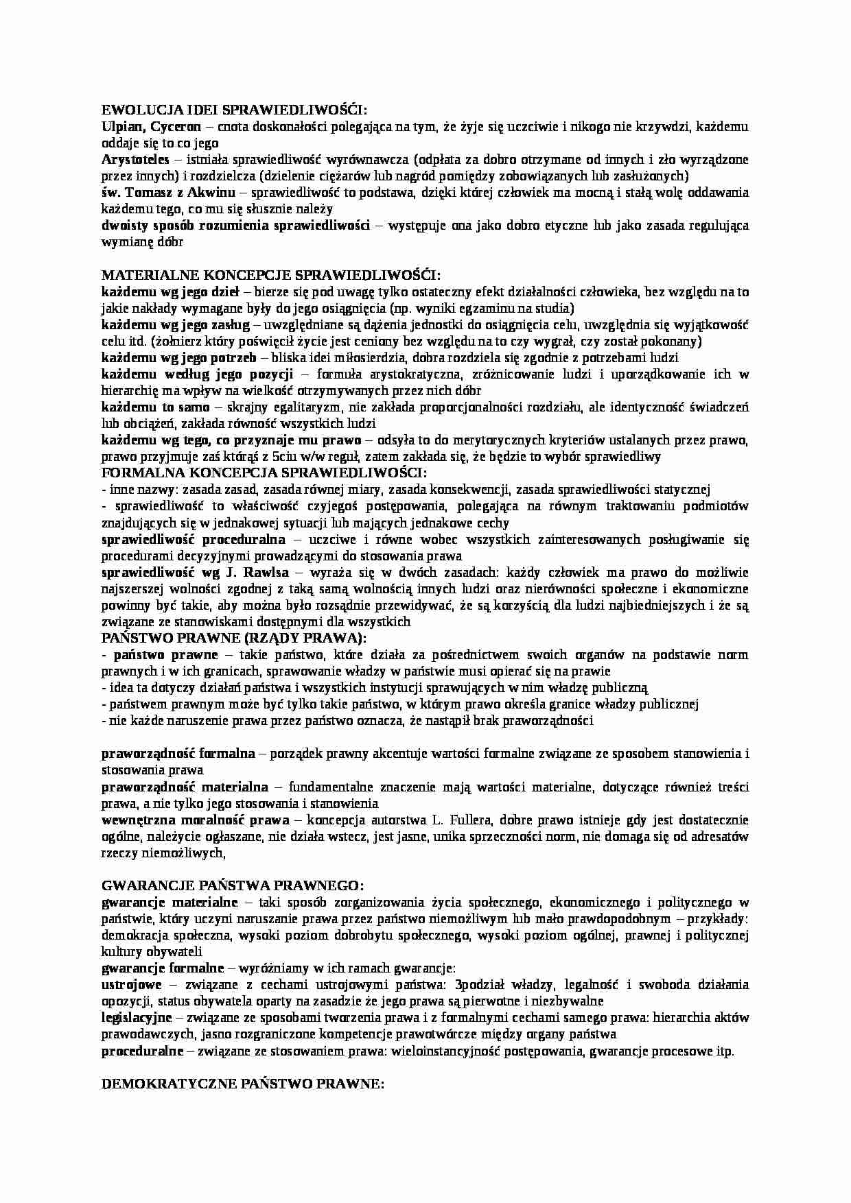 Ewolucja ideii sprawiedliwości - strona 1