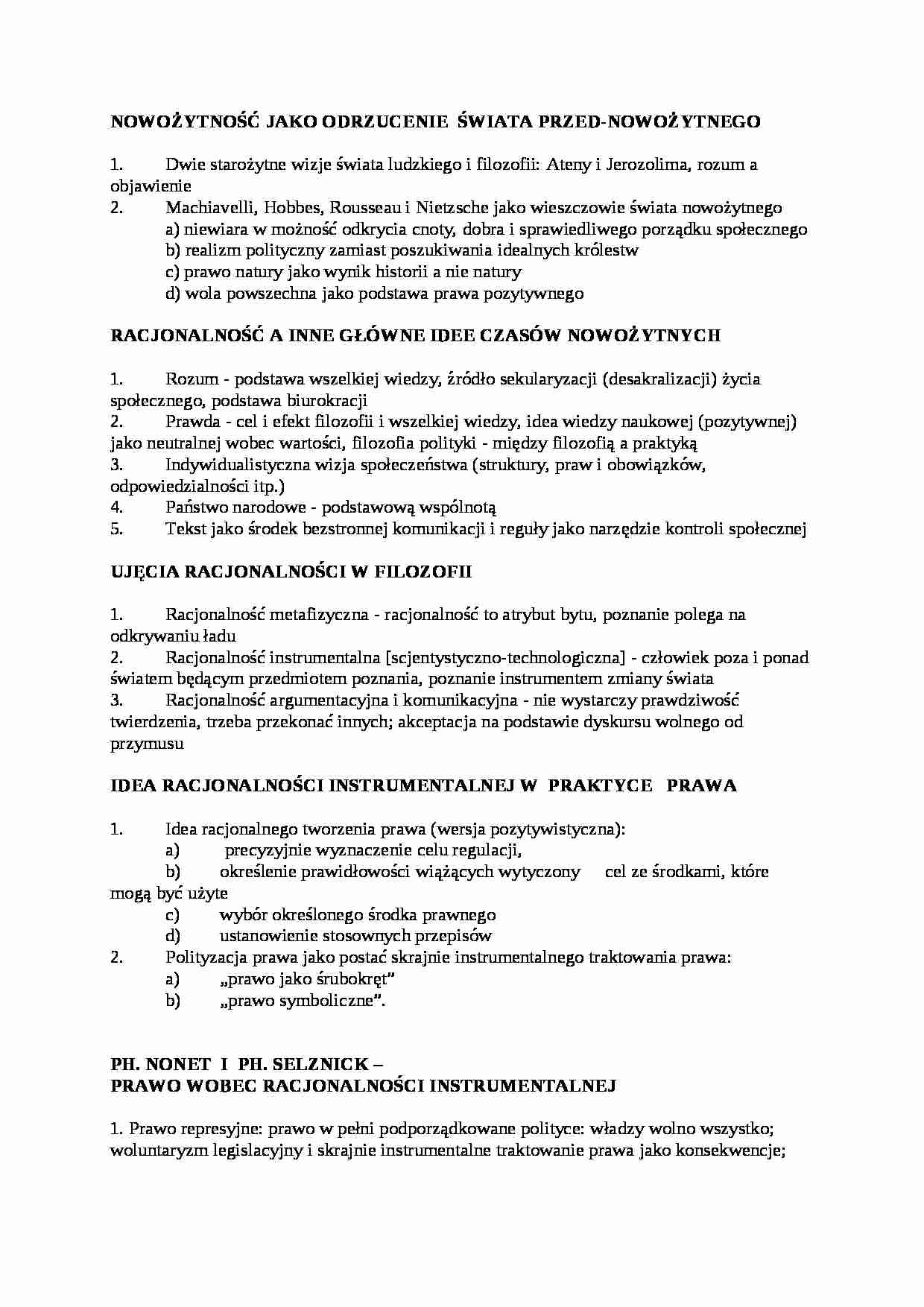 Nowożytność jako odrzucenie świata przed-nowożytnego - strona 1