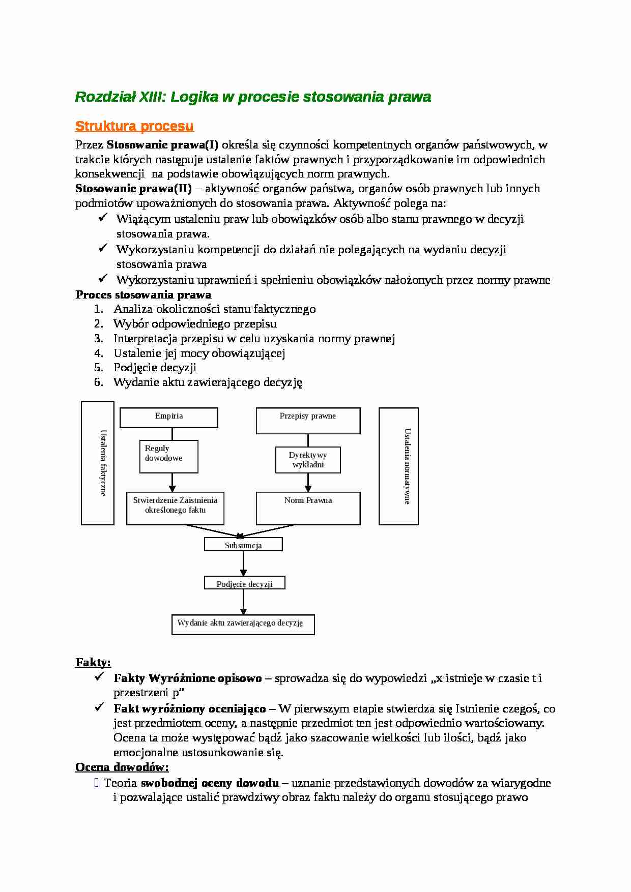 Logika w procesie stosowania prawa - strona 1