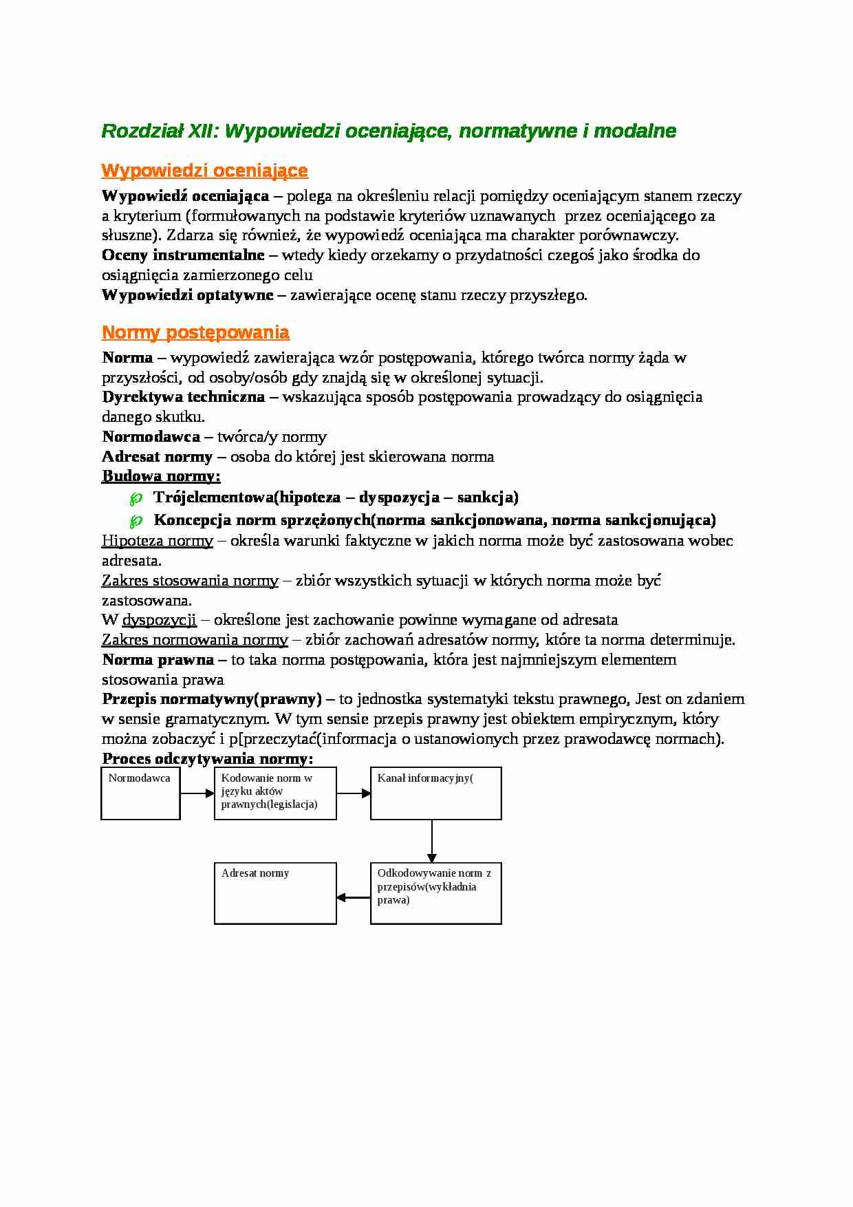 Wypowiedzi oceniające, normatywne i modalne - strona 1