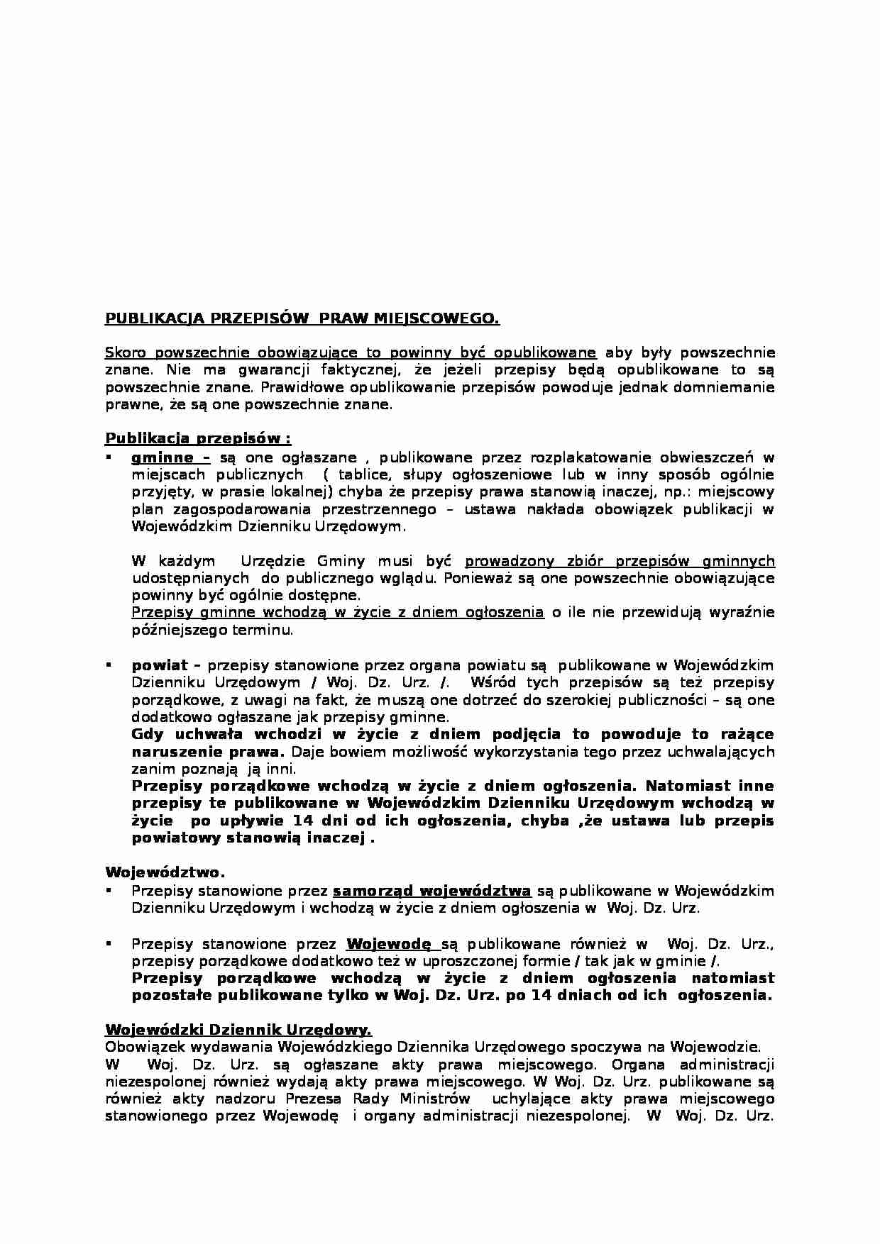 Publikacja prawa miejscowe - strona 1