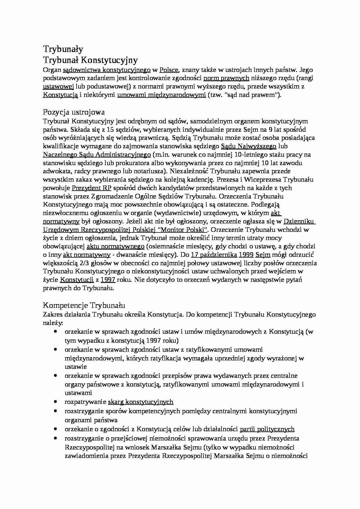 Trybunały - strona 1