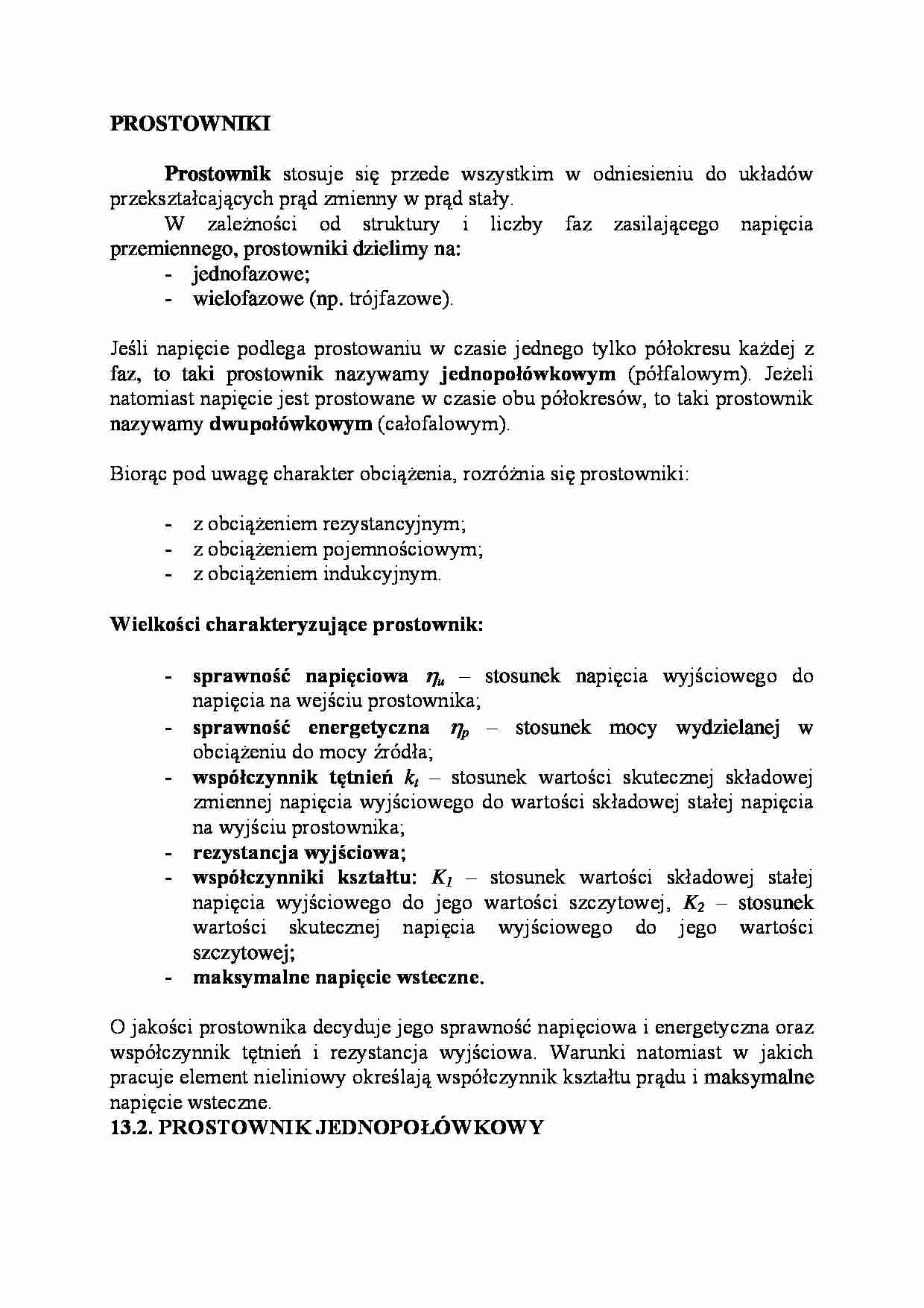 Prostownik - omówienie zagadnienia - strona 1