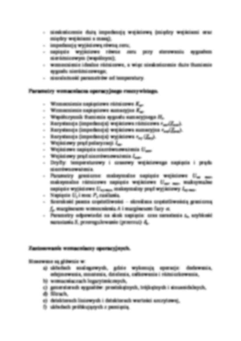 Wzmacniacze  operacyjne - omówienie zagadnienia  - strona 2