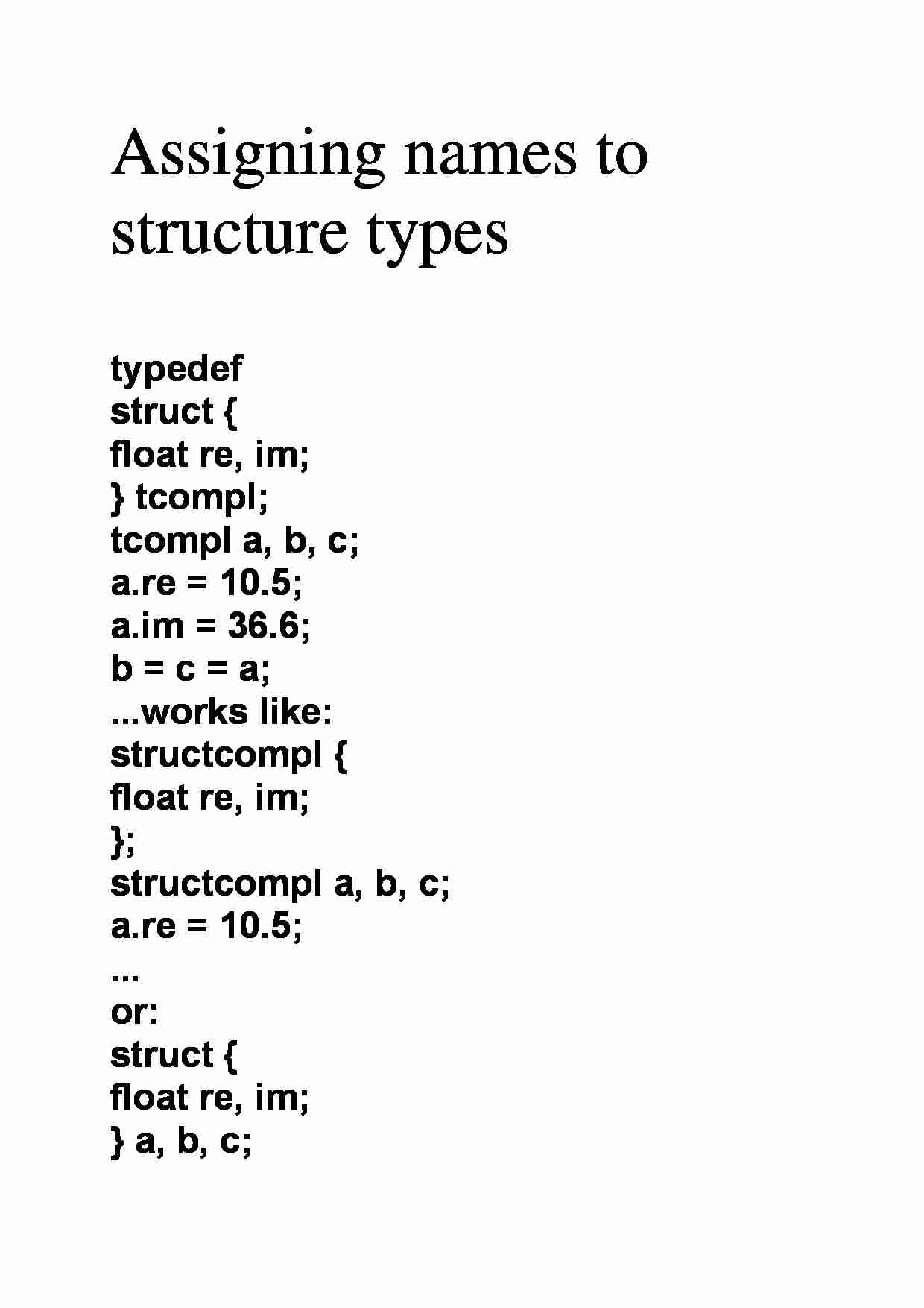 Assigning names to structure types - strona 1