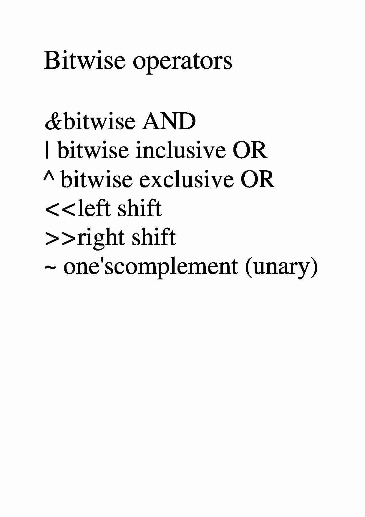 Bitwise operators & bitwise AND - examples - strona 1