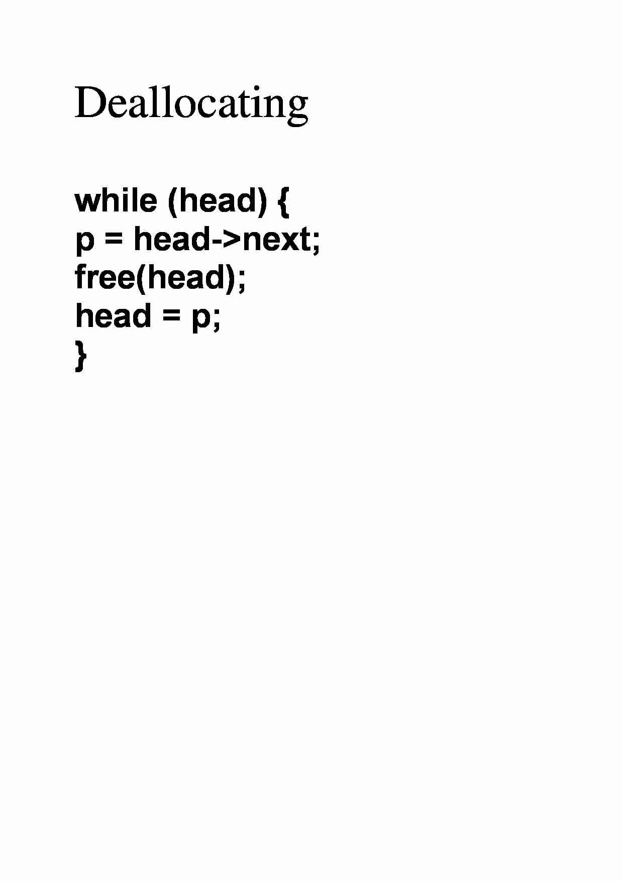 Deallocating - examples - strona 1