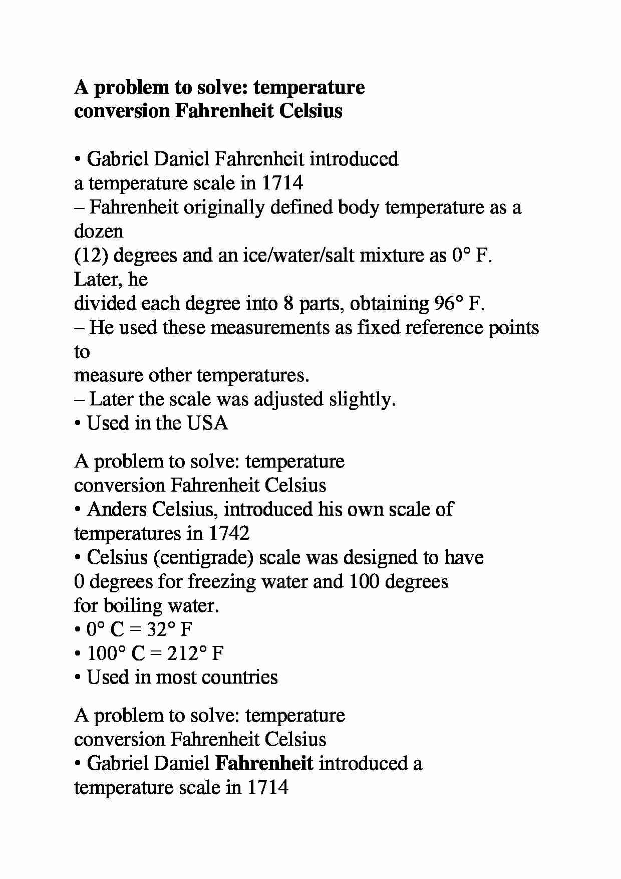 Fahrenheit to Celsius - examples - strona 1