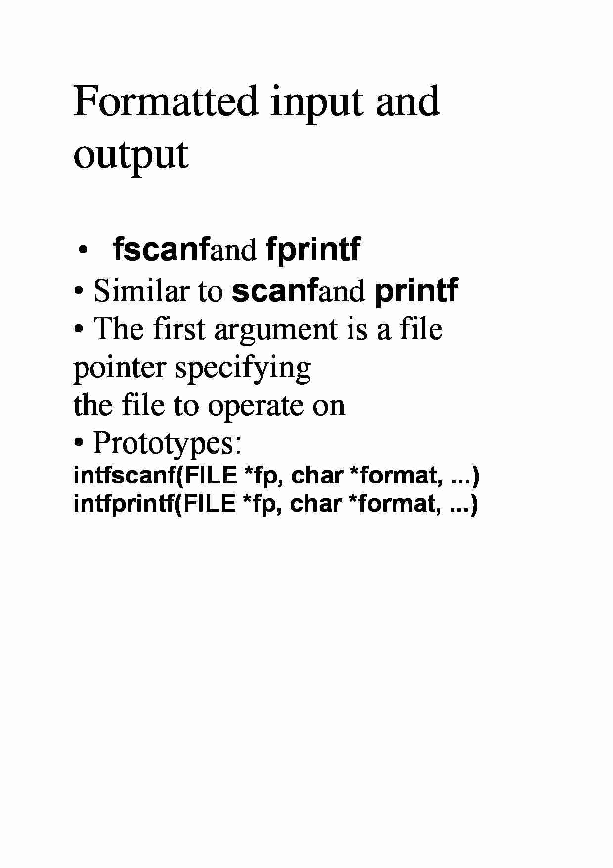 Formatted input and output - strona 1