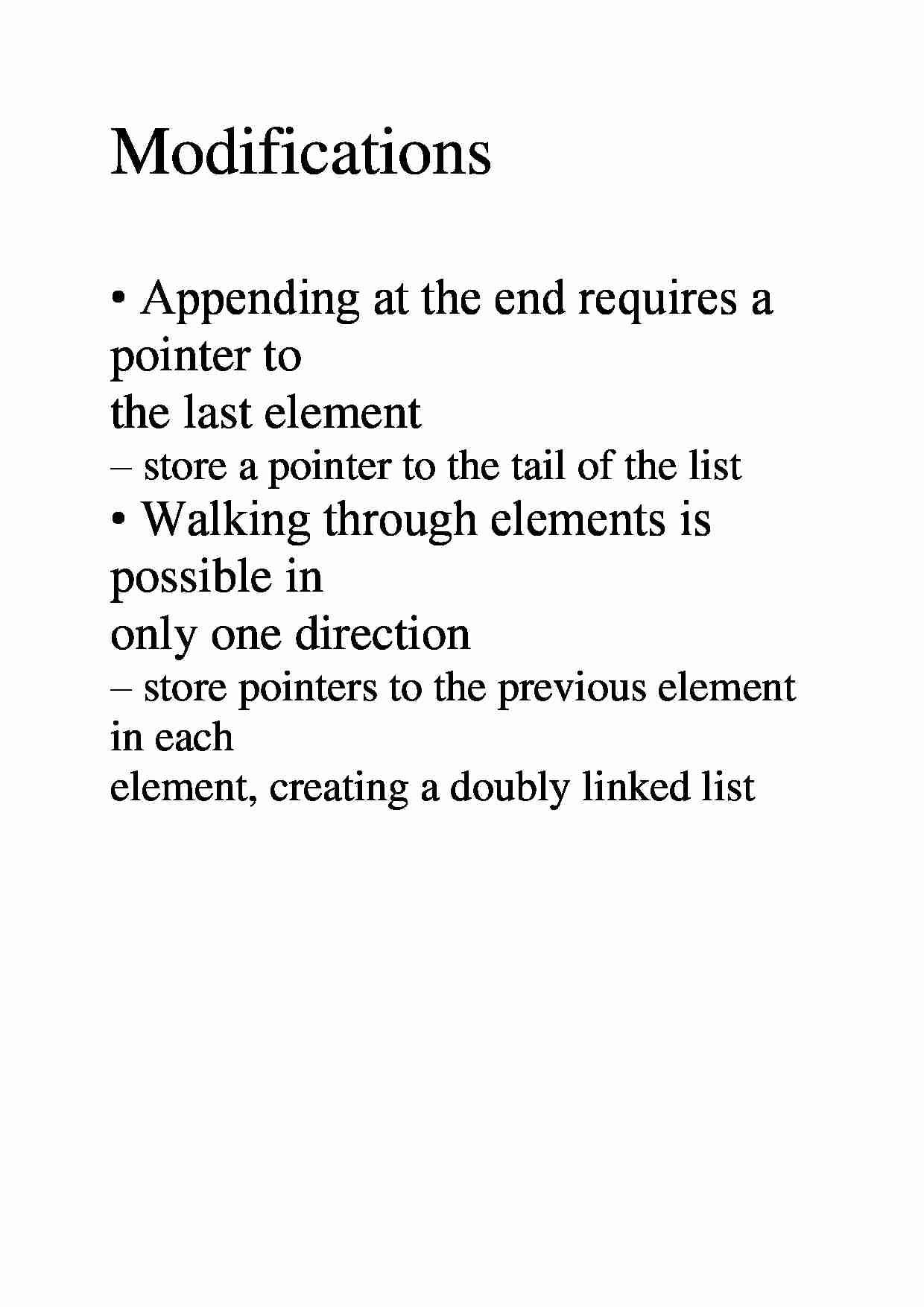 Modifications of list  - overview - strona 1