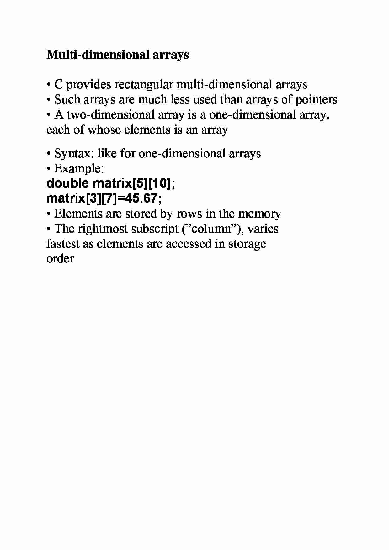 Multi dimensional arrays - strona 1