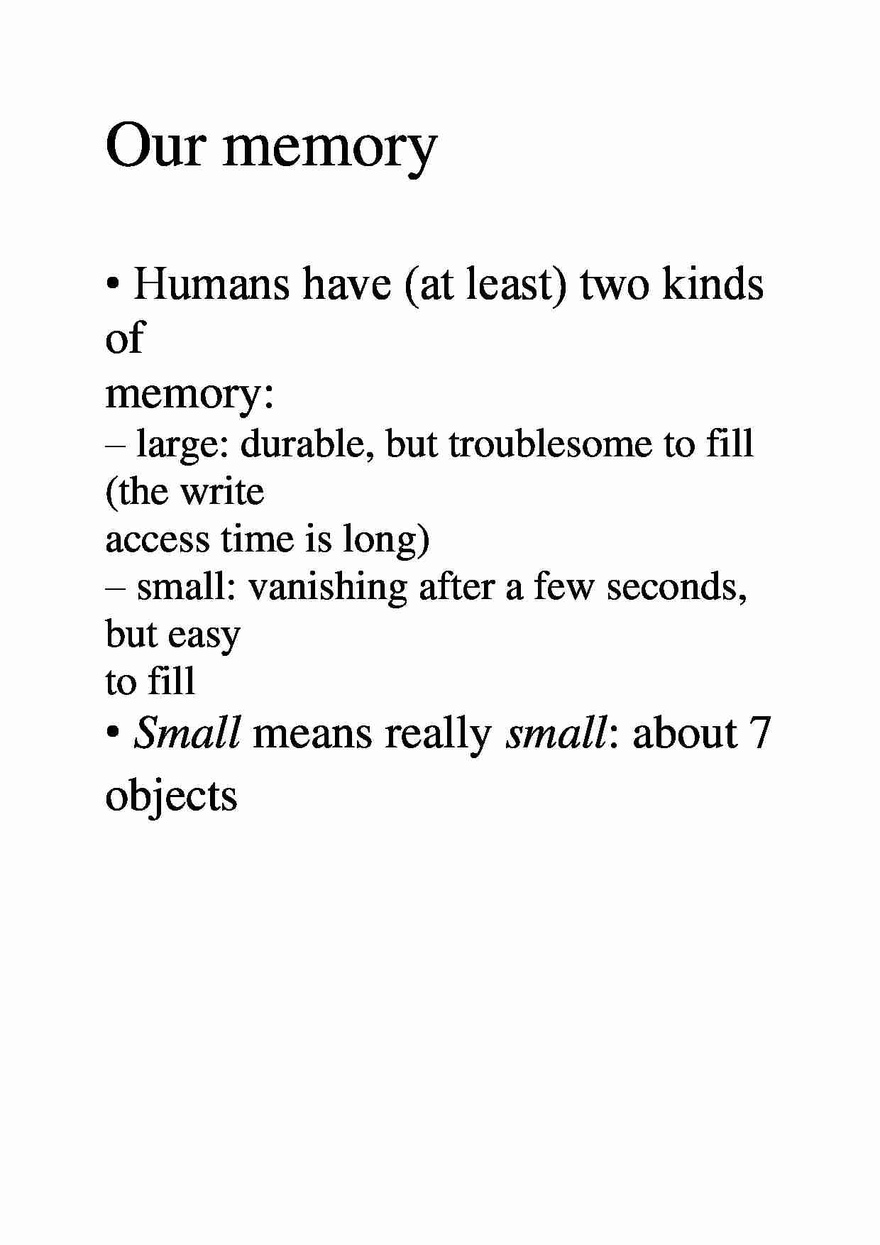 Our memory  - overview - strona 1