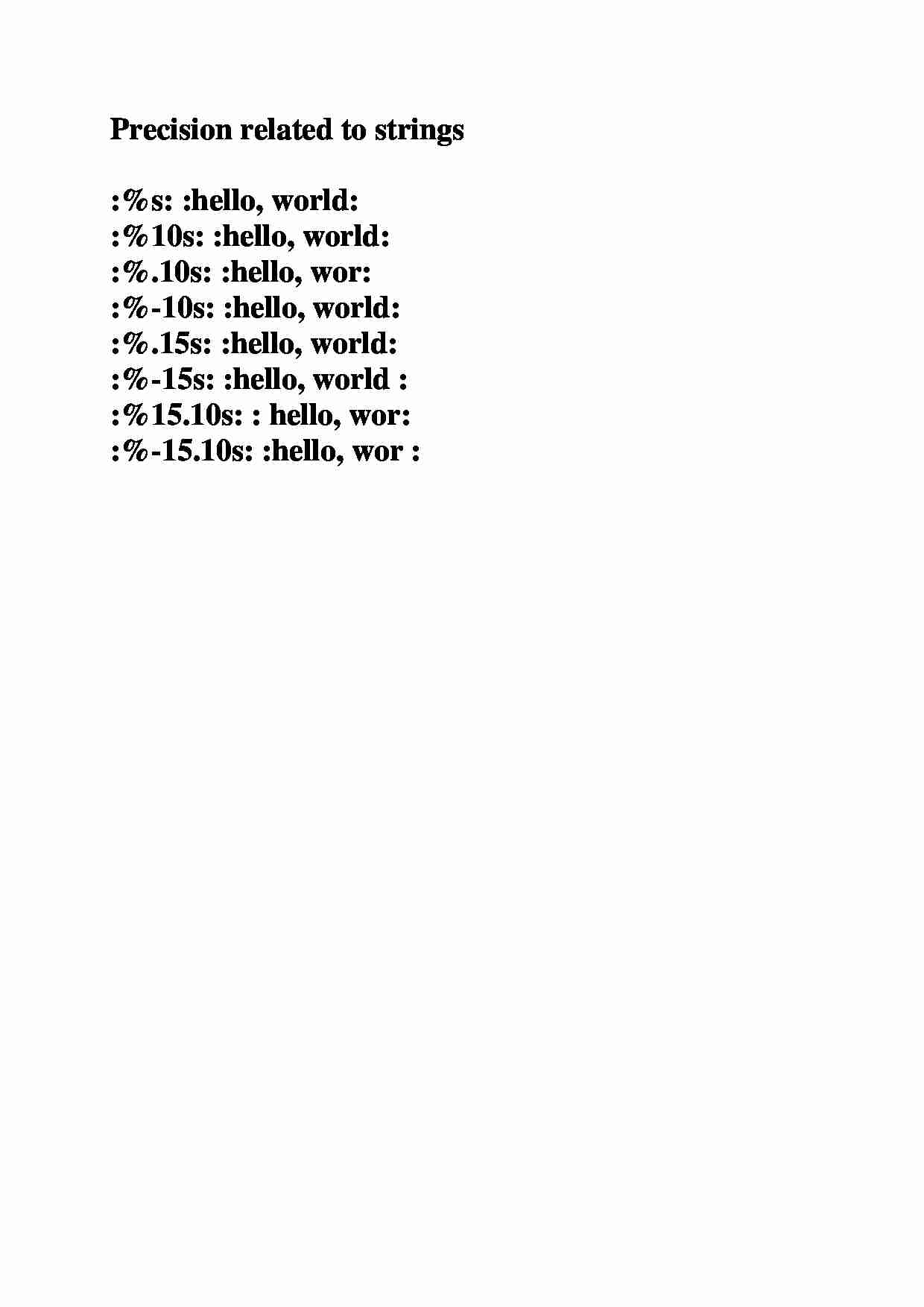 Precision related to strings - strona 1