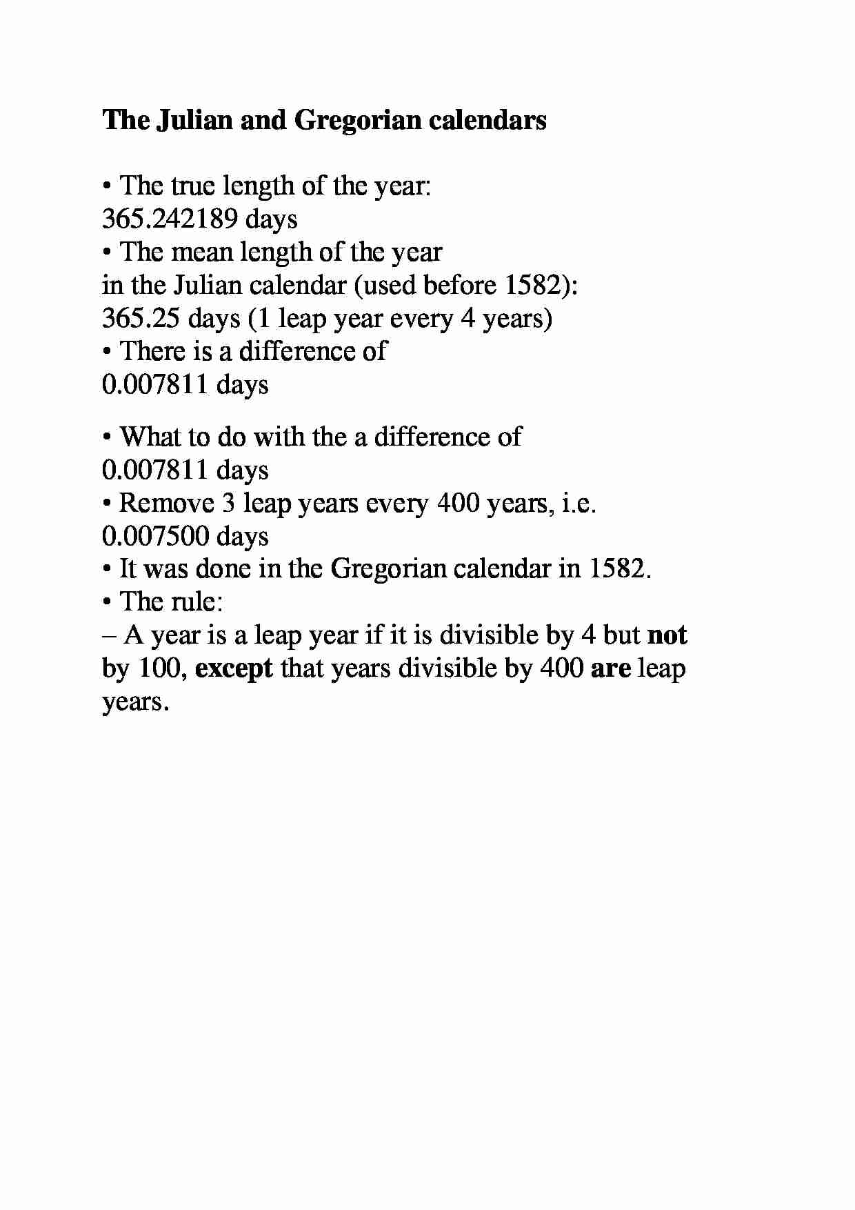 The Julian and Gregorian calendars - strona 1