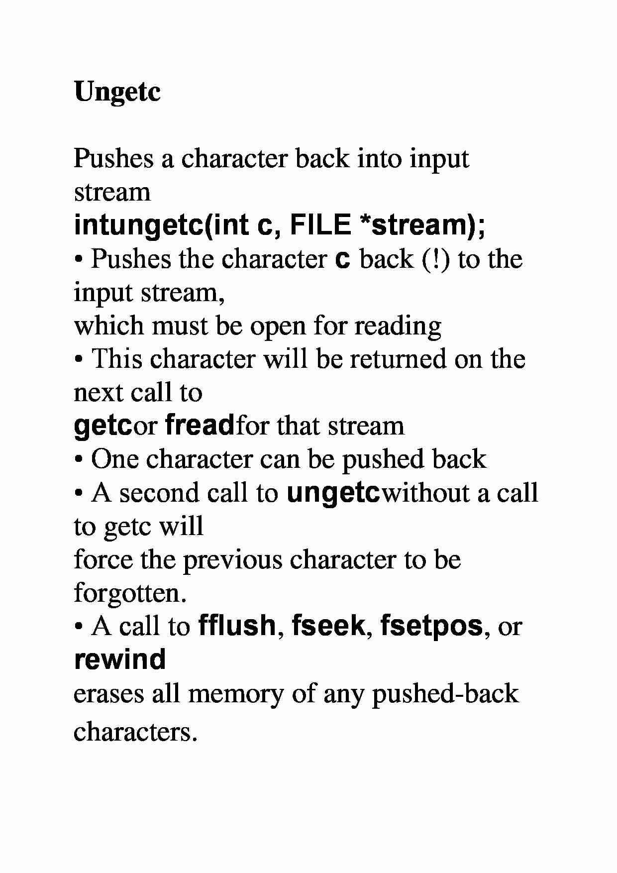 Ungetc  - overview - strona 1