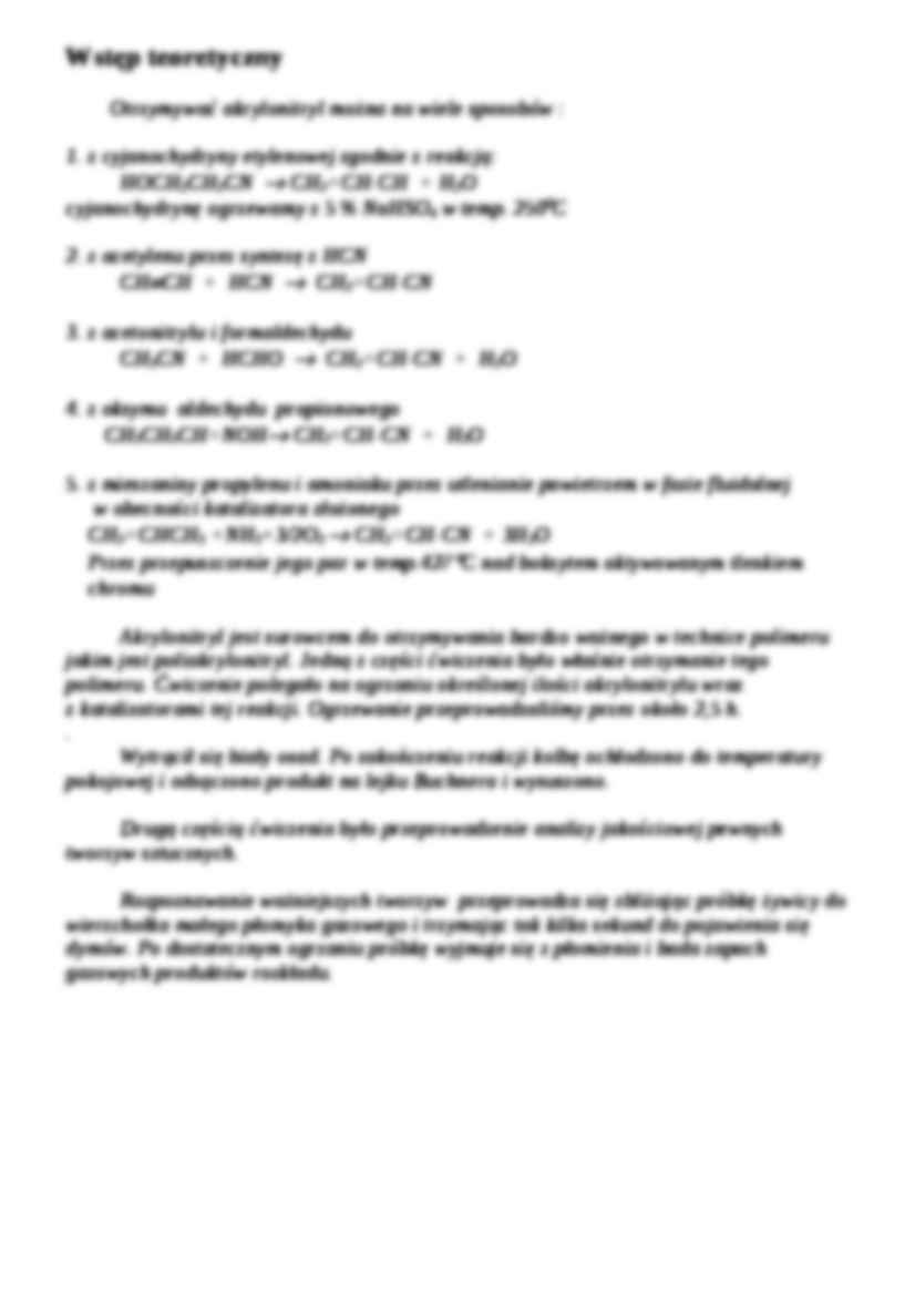 Polimeryzacja strąceniowa akrylonitrylu - strona 2