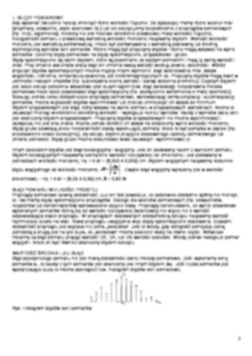 Opracowanie wyników w pomiarach fizycznych - strona 2