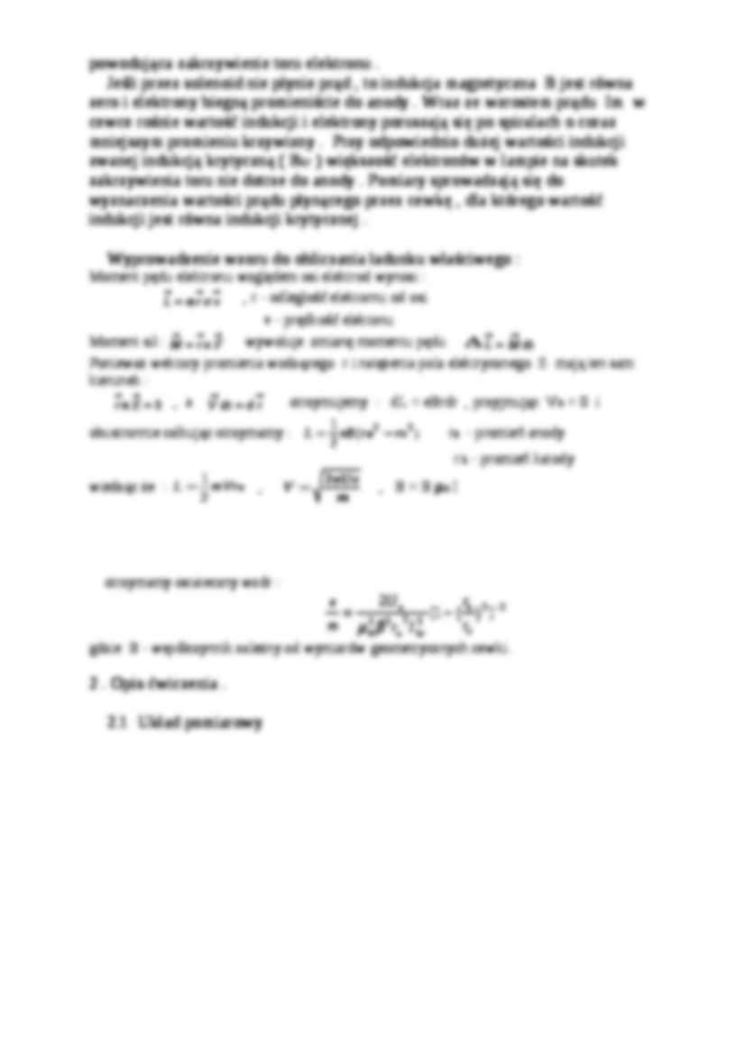 Wyznaczanie ładunku własciwego   - strona 2