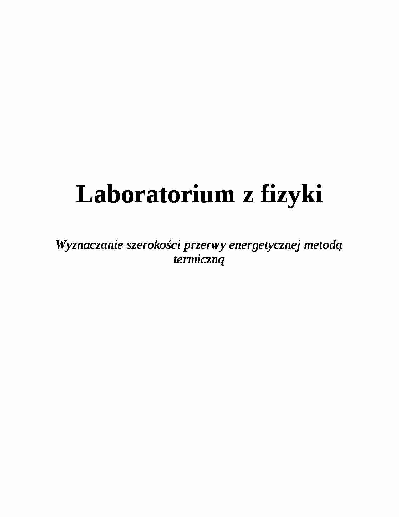 Wyznaczanie szerokości przerwy energetycznej  - strona 1