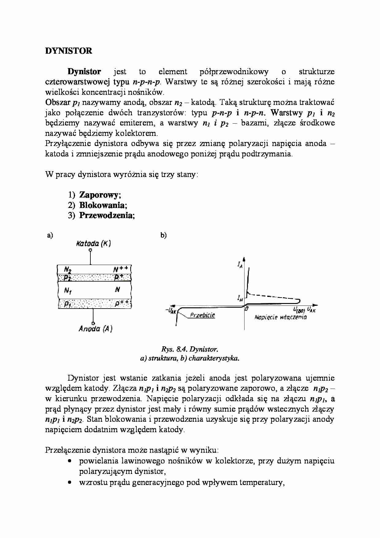 Dynistor - omówienie zagadnienia - strona 1