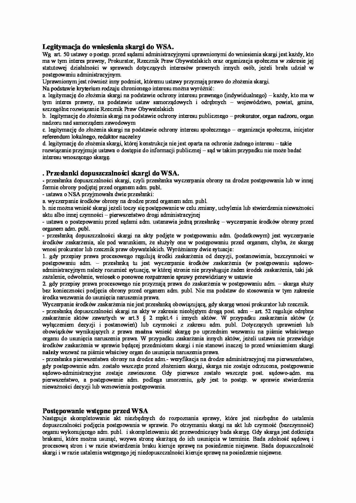 Skarga do WSA - strona 1