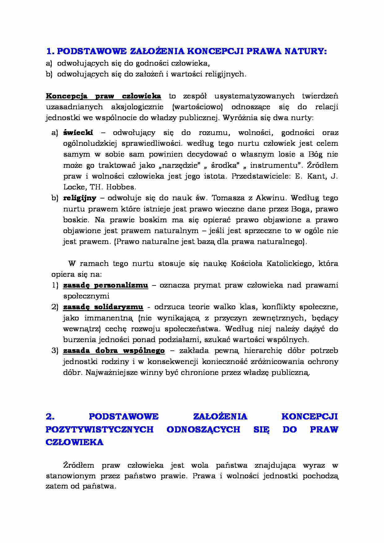 Koncepcje wolności i praw człowieka - strona 1