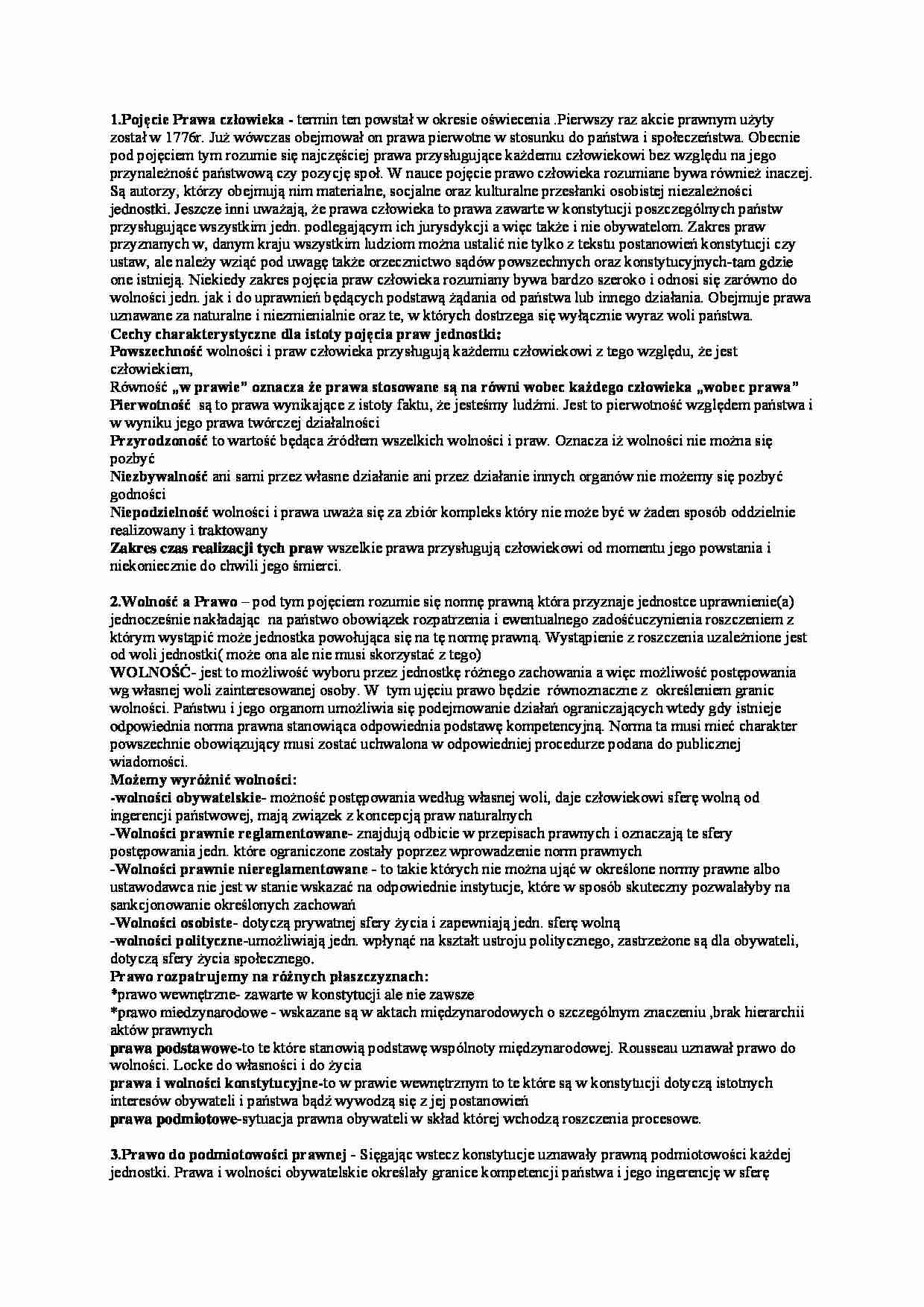 Pojęcie prawa człowieka - strona 1