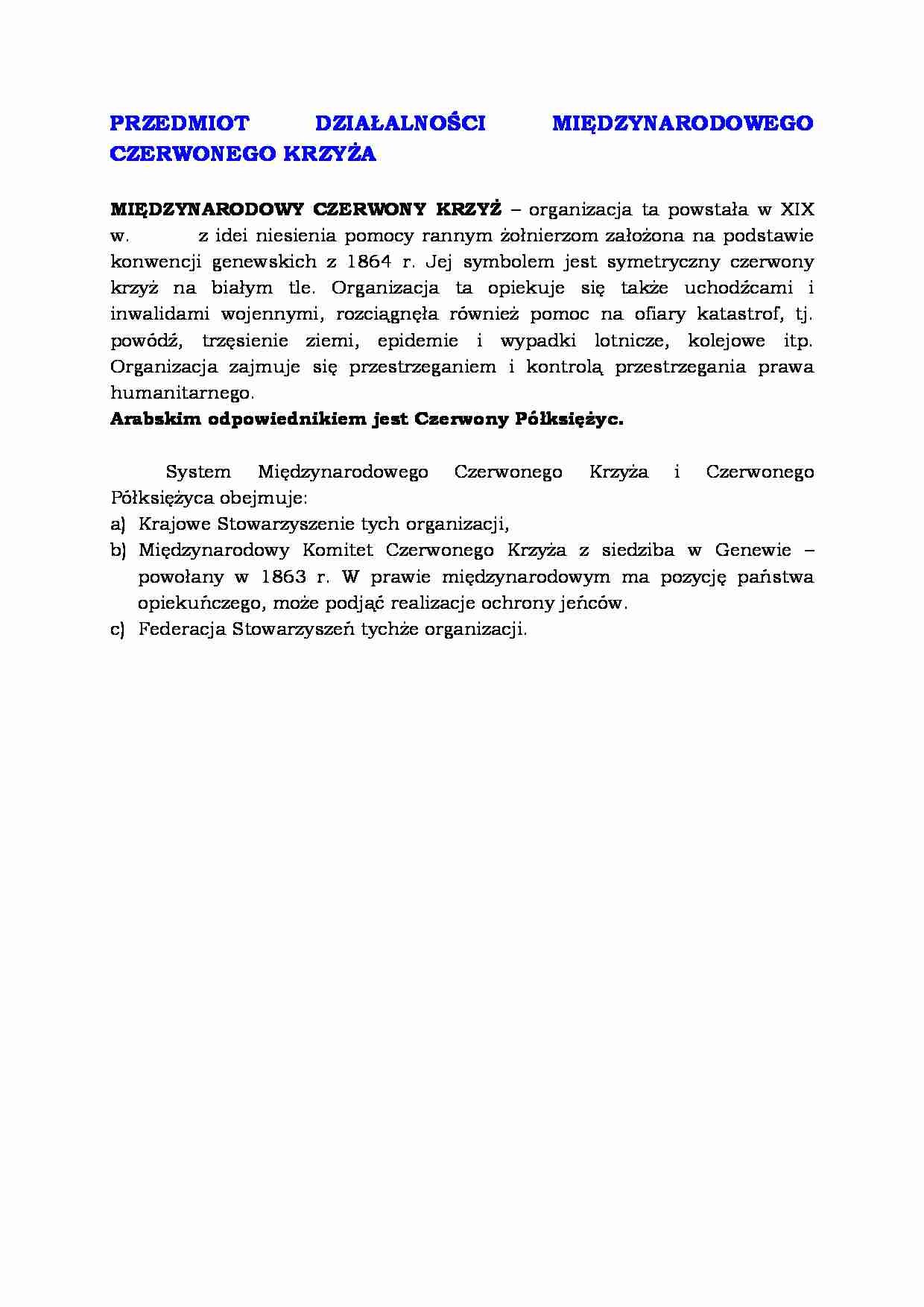 Międzynarodowy Czerwony Krzyż - strona 1
