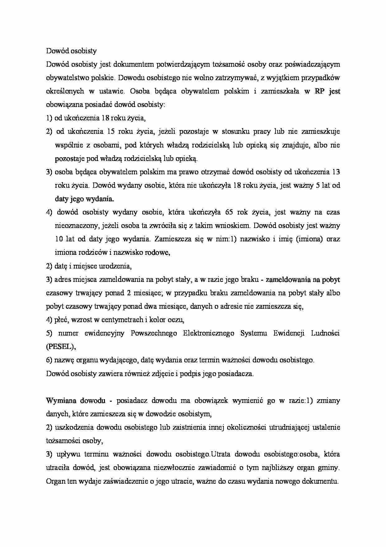 Dowód osobisty - Obywatelstwo - strona 1