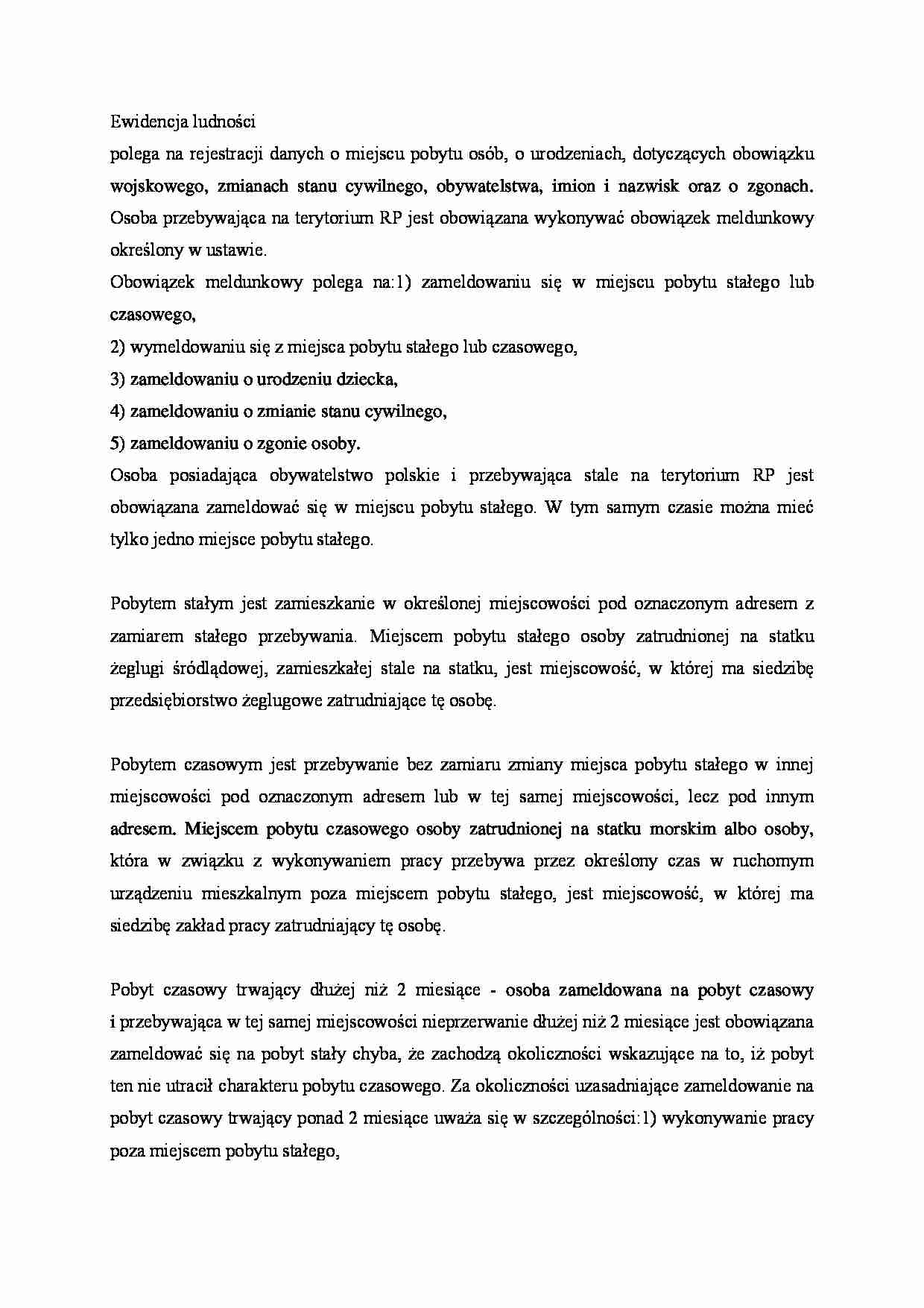 Ewidencja ludności  - strona 1